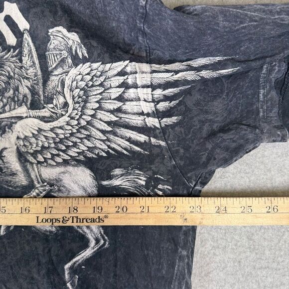 Affliction Mens XL Signature Series Andrei Arlovski T Shirt Black Grunge Y2K - Picture 3 of 6